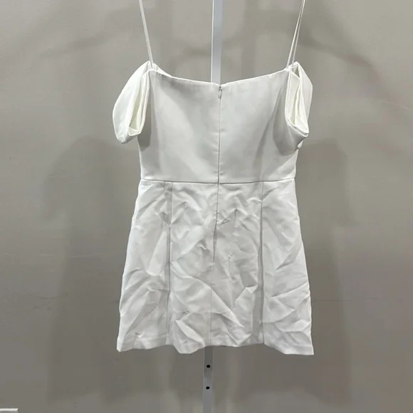 Amanda Uprichard White Off-Shoulder Mini Dress - Picture 6 of 7